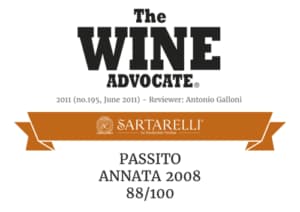 Passito 2008 - 88/100 - The Wine Advocate 2011